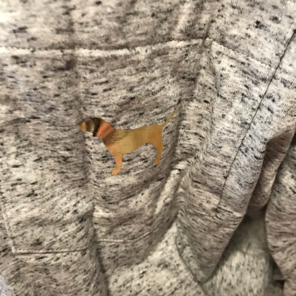 🚨FINAL PRICE💕VS PINK GREY GOLD BLING SIDESTRIPE CAMPUS TEE - Picture 7 of 8